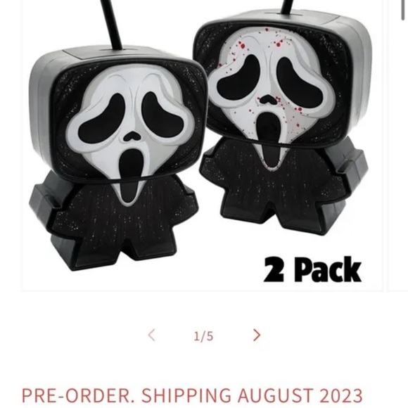 Scream 6 VI 2023 Ghost Face Drink Movie Cups (2) Bloody - Picture 5 of 6